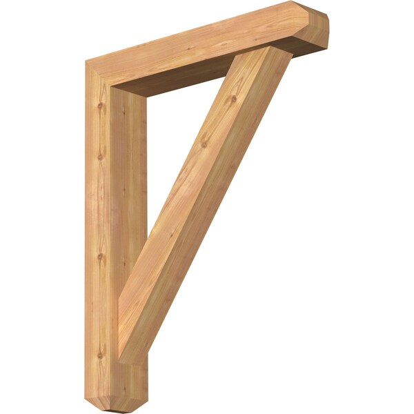 Ekena Millwork Traditional Craftsman Smooth Bracket w/ Offset Brace, Western Red Cedar, 5 1/2"W x 28"D x 36"H BKT0604X28X36TRA04SWR - main